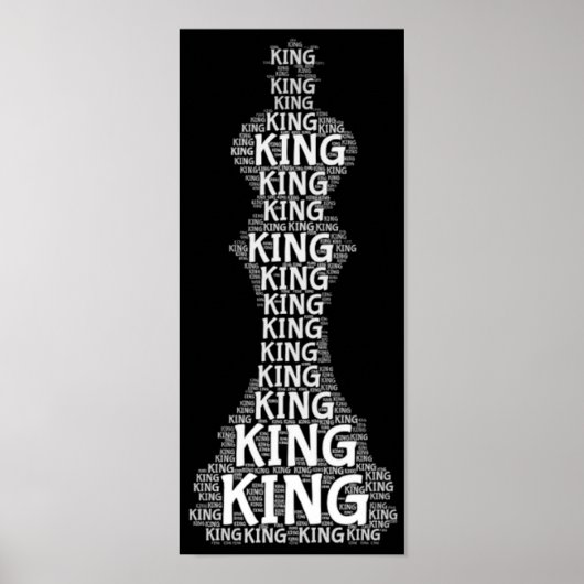 Schach King Word Picture Poster (Vorne)