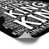 Schach King Word Picture Poster (Ecke)