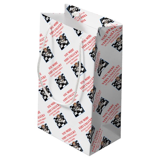 Schach Kleine Geschenktüte (Rückseite Schrägansicht)