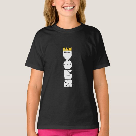 Schach-König-Krone Mädchen T-Shirt (Vorderseite)