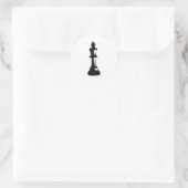 Schach - König Runder Aufkleber (Tasche)