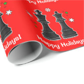 Schach-König und Königin am Weihnachten Geschenkpapier (Rolleneckpunkt)