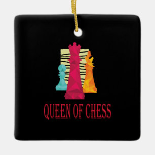 Schach - Königin des Schachs Keramikornament