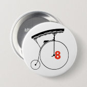 Schach-Königin Nr. 8 Button (Vorne & Hinten)