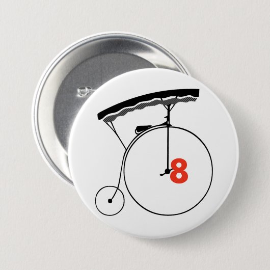 Schach-Königin Nr. 8 Button (Vorne & Hinten)