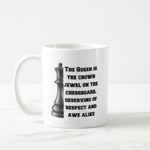 Schach-Königin Schwarz-weiße Power Respektstrategi Kaffeetasse