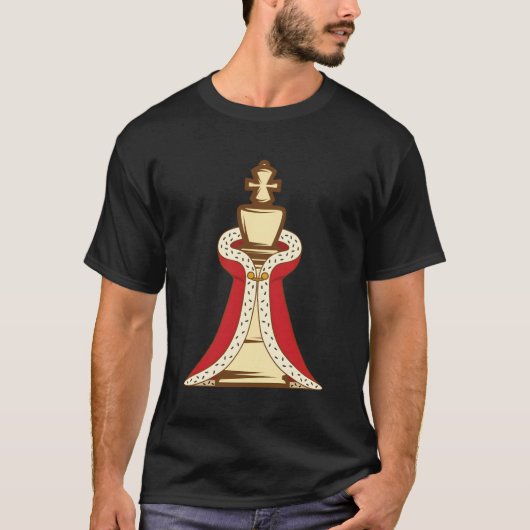 Schach-Kostümkönig mit Kapuzenschach T-Shirt (Vorderseite)