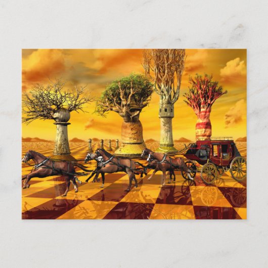 Schach-Kunst Postkarte (Vorderseite)