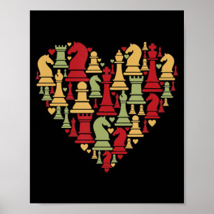 Schach Lover   I Echte Liebe Schach spielen Poster