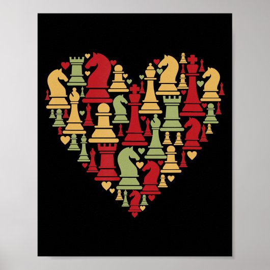 Schach Lover | I Echte Liebe Schach spielen Poster (Vorne)