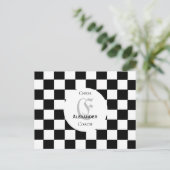 Schach-Lover-Individuelle Name Postkarte (Stehend Vorderseite)
