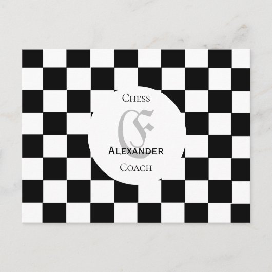 Schach-Lover-Individuelle Name Postkarte (Vorderseite)