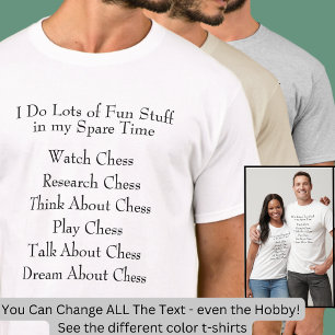 Schach-Lover-Player-Lüfter, was ich in der Freize T-Shirt