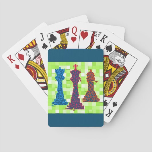 Schach Lover | Queen King Bishop Chess Spielkarten (Rückseite)