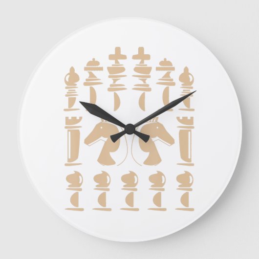 Schach:Lover | Ritterschachschach Große Wanduhr (Vorderseite)