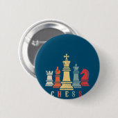 Schach Lover | Schach-Set-Gutschein Button (Vorne & Hinten)