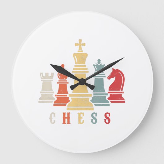 Schach Lover | Schach-Set-Gutschein Große Wanduhr (Vorderseite)