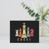Schach Lover | Schach-Set-Gutschein Postkarte (Stehend Vorderseite)