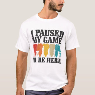 Schach Lustig Pausiertes Spiel Retro T-Shirt
