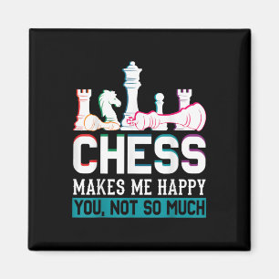 Schach macht mich glücklich Humor Lustiges Geschen Magnet