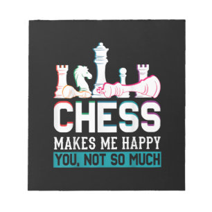Schach macht mich glücklich Humor Lustiges Geschen Notizblock