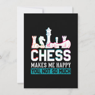 Schach macht mich glücklich, Spaß ein lustiges Ges Einladung