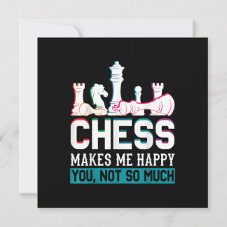 Schach macht mich glücklich, Spaß ein lustiges Ges Einladung