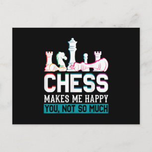 Schach macht mich glücklich, Spaß ein lustiges Ges Einladungspostkarte