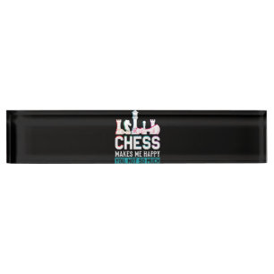 Schach macht mich glücklich, Spaß ein lustiges Ges Namensplakette