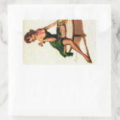 Schach Mädchen Pin Up Rechteckiger Aufkleber (Tasche)