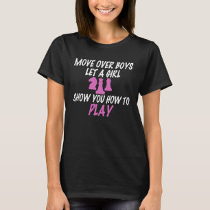 Schach Mädchen Rückzug Jungen Schachspieler T-Shirt