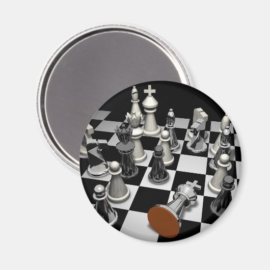 Schach Magnet (Vorderseite/Rückseite)