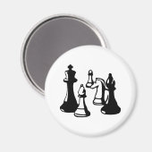 Schach Magnet (Vorderseite/Rückseite)