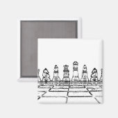 Schach Magnet (Vorderseite/Rückseite)