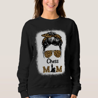 Schach-Mama gebleichtes Leopardenmuster Damen Scha Sweatshirt