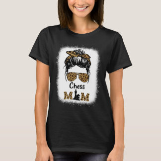 Schach-Mama gebleichtes Leopardenmuster Damen Scha T-Shirt