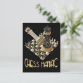Schach Maniac Postkarte (Stehend Vorderseite)