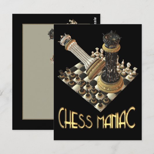 Schach Maniac Postkarte (Vorne/Hinten)