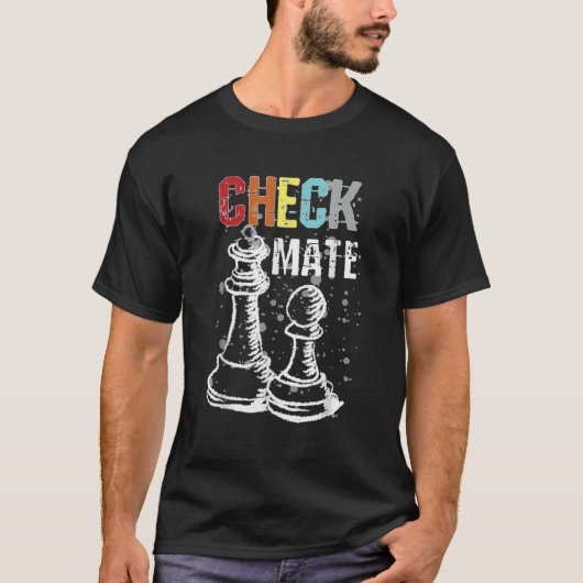 Schach Master Checkmate Schach T-Shirt (Vorderseite)