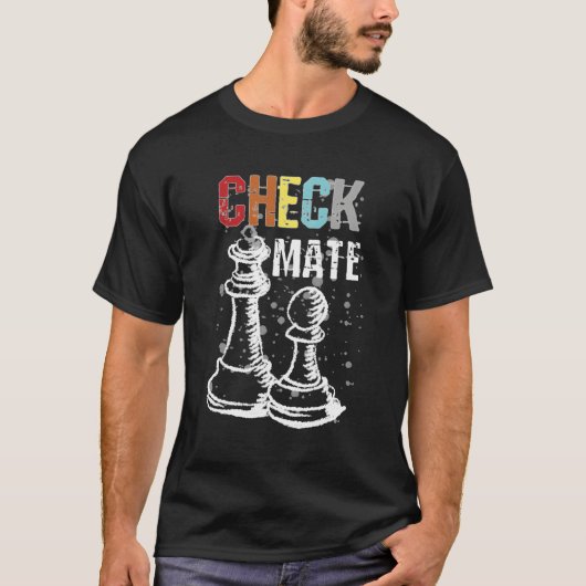 Schach Master Checkmate Schach T-Shirt (Vorderseite)