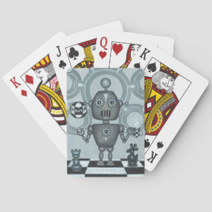 Schach-Mate-Roboter Spielkarten