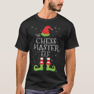 Schach-Meister Elf Familie Matching Weihnachtsgrup T-Shirt