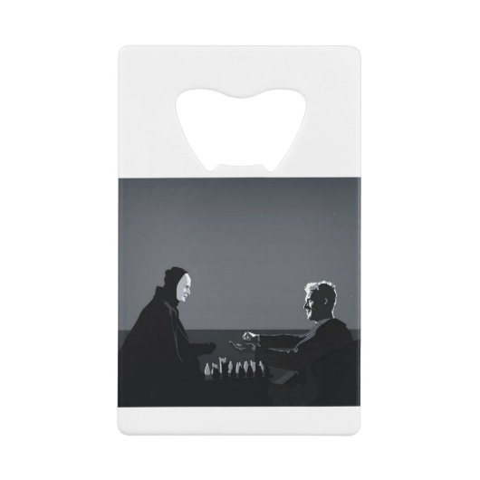 Schach mit dem Tod spielen Geldbeutel Flaschenöffner (Vorderseite)