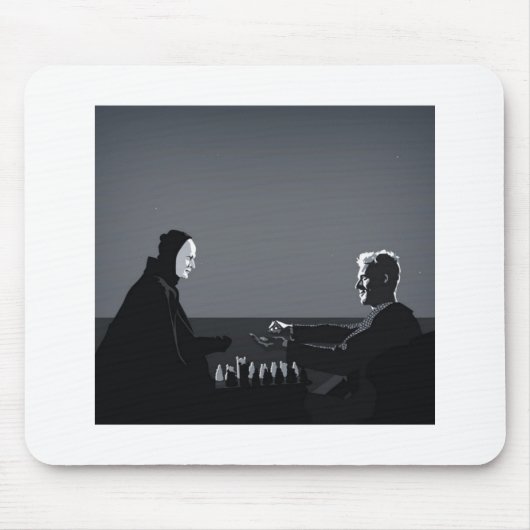 Schach mit dem Tod spielen Mousepad (Vorne)