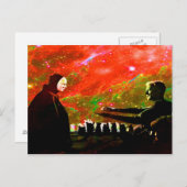 Schach mit dem Tod spielen Postkarte (Vorne/Hinten)