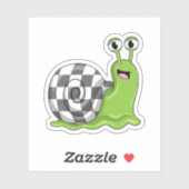 Schach mit Schachbrett Aufkleber (Blatt)