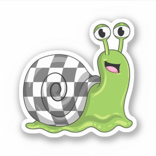 Schach mit Schachbrett Aufkleber (Vorderseite)