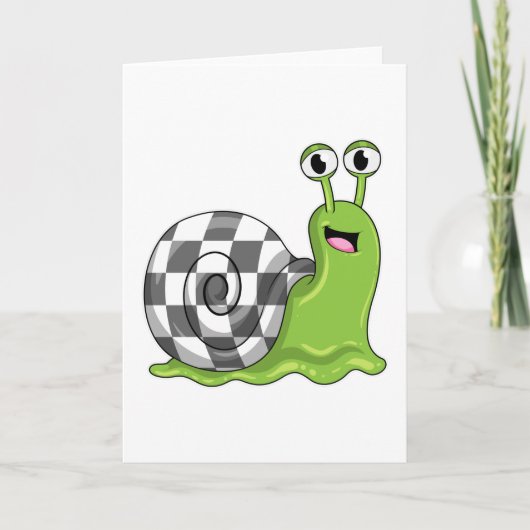 Schach mit Schachbrett Karte (Vorderseite)