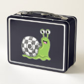 Schach mit Schachbrett Metall Brotdose (Rückseite)