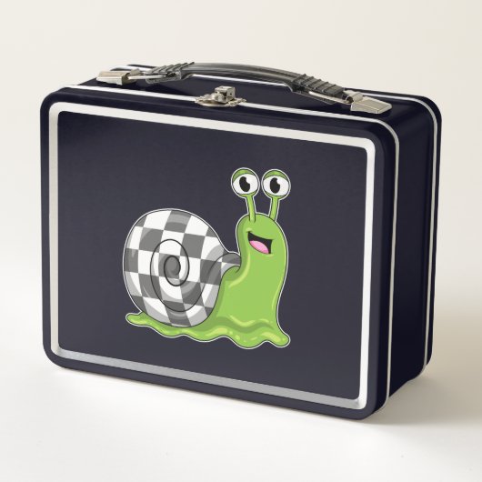 Schach mit Schachbrett Metall Brotdose (Vorderseite)